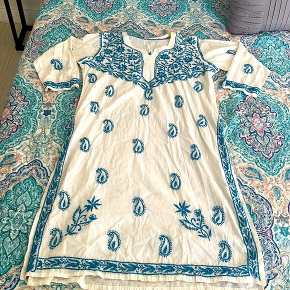 Beautiful Boho Embroidered dress made in India - Picture 1 of 6